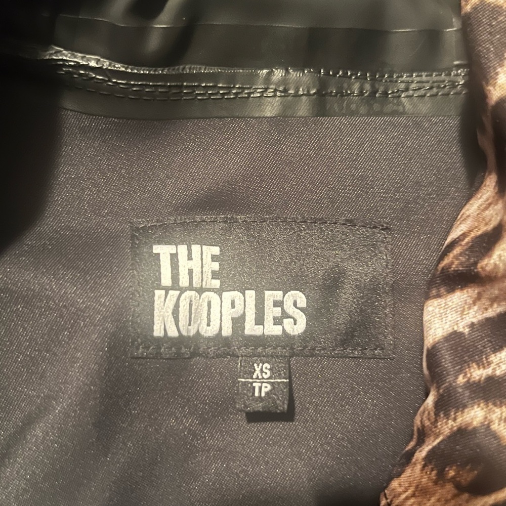 KOOPLES Women’s XS Leopard Waterproof Hooded Jacket Oversized Raincoat - Picture 15 of 16